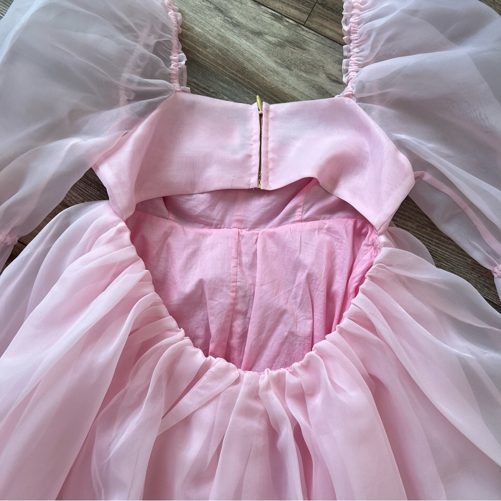 Selkie pink long sleeve dress - Picture 6 of 7